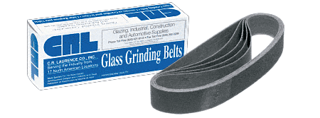 C.R. Laurence CRL 1-1/8&quot; x 21&quot; 220 Grit Portable Glass Grinding Belt - 10 pack | CRL118X21220X