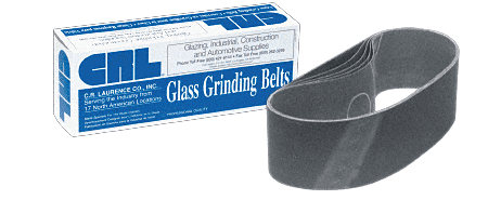 C.R. Laurence CRL 3&quot; x 24&quot; 320 Grit Portable Glass Grinding Belts - 10 pack | CRL3X24320X