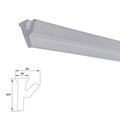 Gordon Glass&#174; 5/16" Rigid Polycarbonate Curb and Side Jamb Vinyl for Bypass, Sliding, Framed and Frameless Shower Doors - 72" Long