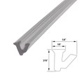Gordon Glass&#174; 3/16" Rigid Polycarbonate Curb and Side Jamb Vinyl for Bypass, Sliding, Framed and Frameless Shower Doors - 72" Long