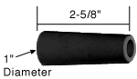 C.R. Laurence CRL Black 2-5/8&quot; Long Sliding Glass Door Bumper - Package | D1569