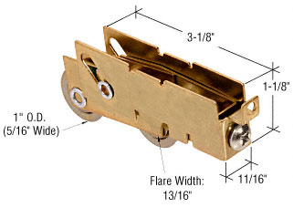 C.R. Laurence CRL 1&quot; Steel Ball Bearing Tandem Roller for Guaranteed Products Doors - Package | D1846