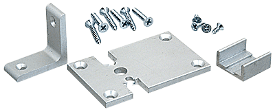 C.R. Laurence CRL Satin Anodized 2&quot;x3&quot; Center Partition Post Base Plate Kit | D1993AC