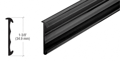 C.R. Laurence CRL Black Price Tag Molding Extrusion - 12 ft Long | D5001BL