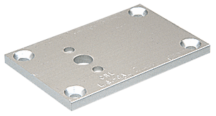 C.R. Laurence CRL Satin Anodized 2&quot;x3&quot; Partition Post Base | D693A