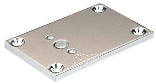 C.R. Laurence CRL Satin Anodized 2&quot;x3&quot; Partition Post Base | D693BA