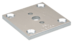 C.R. Laurence CRL Satin Anodized 2&quot;x2&quot; Partition Post Base | D695A
