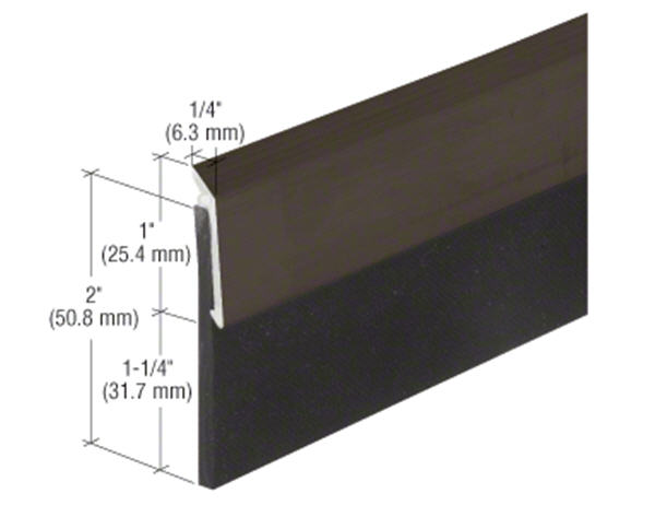 CRL Dark Bronze Anodized Heavy-Duty Door Sweep 36&quot; | 33N2D36
