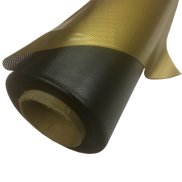 36&quot; x 25&quot; Dot Matrix Static Cling Perforated Graphic Window Film - Gold | UVXGL03625