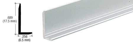 C.R. Laurence CRL Satin Anodized 1/4&quot; Aluminum L-Bar Extrusion - 12 ft Long | DV607A