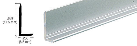 C.R. Laurence CRL Brite Anodized 1/4&quot; Aluminum L-Bar Extrusion - 12 ft Long | DV607BA