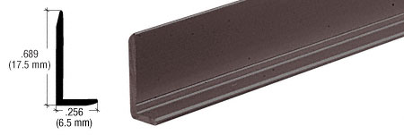 C.R. Laurence CRL Bronze Electro-Static Paint 1/4&quot; Aluminum L-Bar Extrusion - 12 ft Long | DV607BRZ