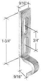 Strybuc Industries CRL Lock Keeper, 3/4&quot; Screw Holes, 9/16&quot; Wide, 9/16&quot; Projection - Acorn | E2122