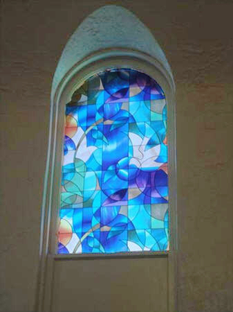 Dove Stained Glass Privacy Window Film  36&quot; Wide x 1yd Roll | REM0500636001