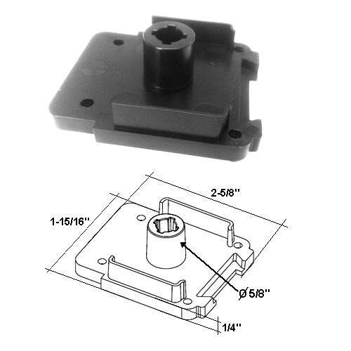 Nylon End Cap for Retractable Shower Doors | ECU820