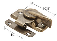 Window and Door Replacement Hatrdware | Antique Brass Window Sash Lock | F2566 | F2566