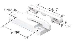 White Sash Lock and Keeper With 2-1/16&quot; Holes and Without Lugs | F2625 | F2625