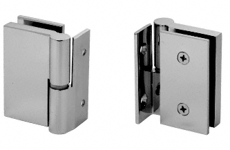 C.R. Laurence CRL Brushed Stainless Single Acting Left Hand Wall-to-Glass Gate Hinge | GH037LBS