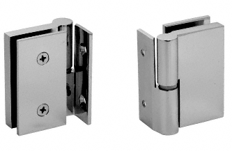 C.R. Laurence CRL Brushed Stainless Single Acting Right Hand Wall-to-Glass Gate Hinge | GH037RBS