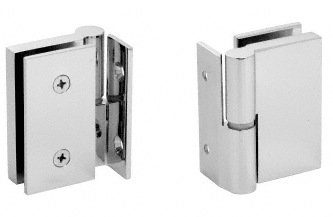 C.R. Laurence CRL Polished Stainless Single Acting Right Hand Wall-to-Glass Gate Hinge | GH037RPS