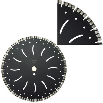 Laser Welded Fast Cutting Turbo Segment 12&quot; Blade with Cooling Holes | GLFB1212C