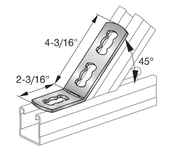Hilti 45 Degree Three Hole Angle MQW-3/45 - 369657 | 45DTHAMQW3
