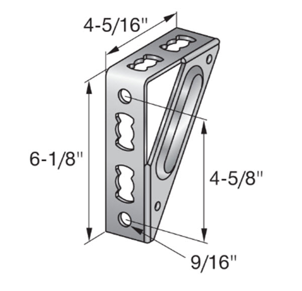 Hilti Angle Bracket Single Brace MQW-S/1 - 369664 | ABSBMQWS1