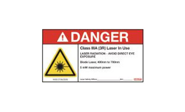 Hilti Laser Warning Sign Class 3R  &quot;Warning&quot; - Pack of 5 - 3528371 | LWSC3RW