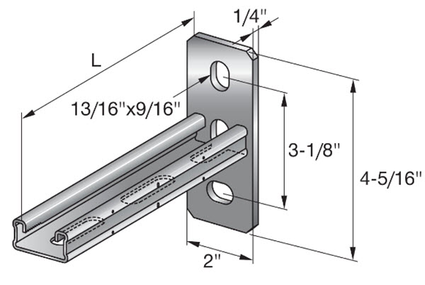 Hilti Installation Channel MQK-21/450 Bracket - 369608 | ICMQK21450B
