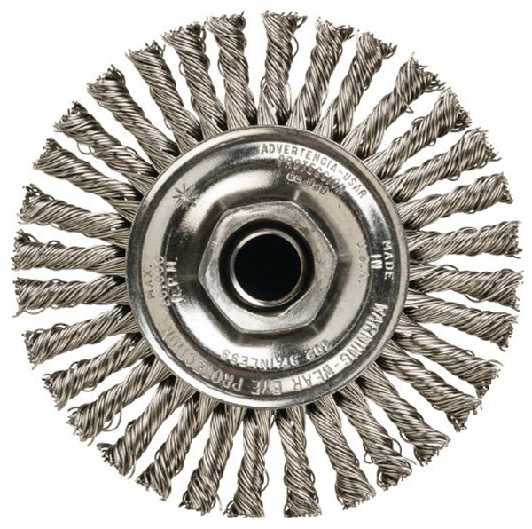 Hilti Wire Brush 4CS Stringer Bead Finishing Wheel for Rust and Paint Removing - Pack of 6 - 41364 | WB4CSSBFW