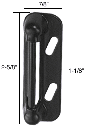C.R. Laurence CRL Black Screen and Storm Door Strike Plate | K5004