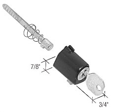 C.R. Laurence CRL Black Keyed Push Button Locking Unit for Colonial Type Latches | K5099