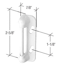 C.R. Laurence CRL White Screen and Storm Door Strike Plate | K5117