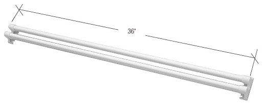 C.R. Laurence CRL White Storm and Screen Door Push Bar | K5167
