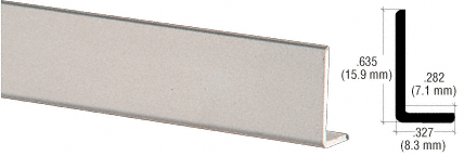 C.R. Laurence CRL Satin Anodized Aluminum 5/8&quot; L-Bar Extrusion - 12 ft Long | L502A