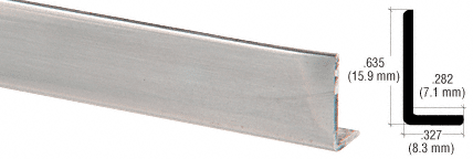 C.R. Laurence CRL Polished Aluminum 5/8&quot; L-Bar Extrusion - 12 ft Long | L502P