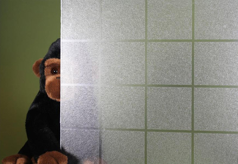 Large Frosted Clear Squares Privacy Decorative Window FIlm 48&quot; Wide x 25 ft. Roll | REM0200148025
