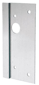 C.R. Laurence Brushed Stainless 4x10 Left Hand Center Lock Latch Guard | LG410LBS
