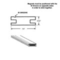 Gordon Glass&#174; Flexible Magnetic Strip Insert for Framed Swing Shower Doors - 75" long