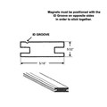 Gordon Glass&#174; Framed Swing Shower Door Flexible Magnetic Strip Insert - 75" Long
