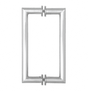 C.R. Laurence CRL 24&quot; Brushed Stainless Mitered Corner Glass Mounted Pull Handle | MH24x24BS