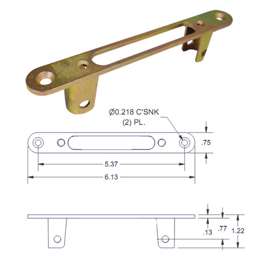 Optional Faceplate for Patio Door Mortise Locks | MP2397