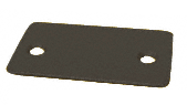 C.R. Laurence CRL Black End Cap With Screws for NH2 Series Wide U-Channel | NHECBL