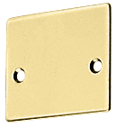 C.R. Laurence CRL Polished Brass End Cap With Screws for NH2 Series Wide U-Channel | NHECPB