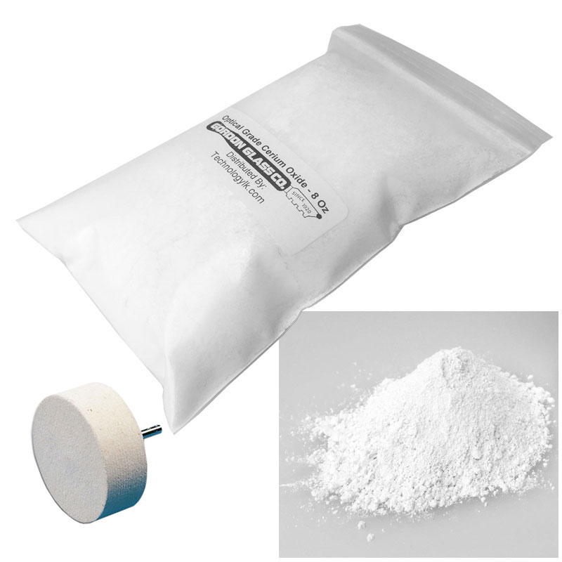 Optical Grade High Purity Cerium Oxide Polishing Compound | Optical Grade Cerium Oxide Glass Polish | COOG08OZKIT2