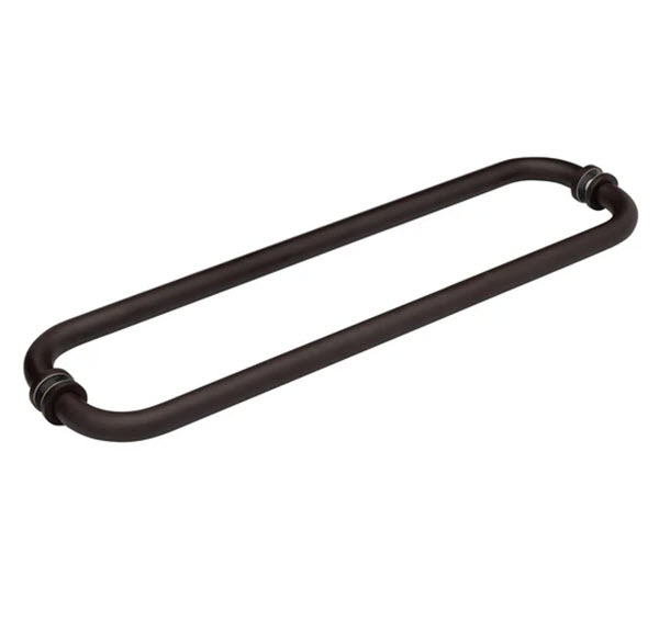 Opus I 24&quot; Cuttable Back-to-Back Towel Bar with Rosettes - Oil Rubbed Bronze (Medium) | S124DBLTBORBM
