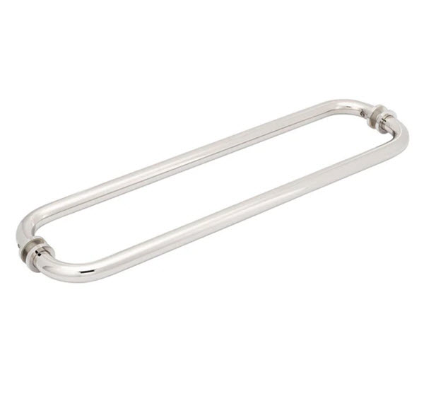 Opus I 24&quot; Cuttable Back-to-Back Towel Bar with Rosettes - Polished Nickel | S124DBLTBPN