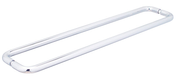 Opus II 24&quot; Cuttable Back-to-Back Towel Bar without Rosettes - Polished Chrome | S224DBLTBPC