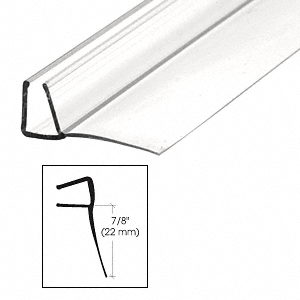CRL Shower Door Polycarbonate with 90 degree 7/8&quot; Long Vinyl Fin Seal for 5/16&quot; Glass - 95&quot; Long | PC0890