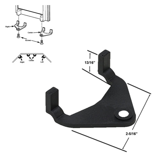 Plastic Center Bottom Retainer for Neo-Angle Framed Sliding Shower Doors | NAROC